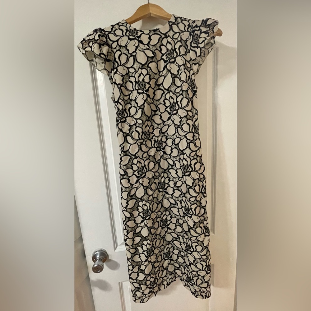 Black & White Lace H&M Midi Dress — like new!